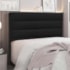 Cabeceira Estofada Nubia SPZ 140cm Casal Suede Preto
