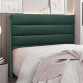 Cabeceira Estofada Nubia SPZ 140cm Casal Veludo Verde 