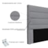 Cabeceira Estofada Nubia SPZ 160cm Queen Size Linho Cinza