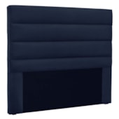 Cabeceira Estofada Nubia SPZ 160cm Queen Size Suede Azul Marinho