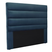 Cabeceira Estofada Nubia SPZ 160cm Queen Size Veludo Azul Marinho