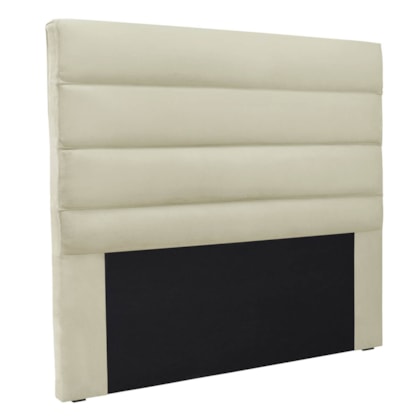 Cabeceira Estofada Nubia SPZ 160cm Queen Size Veludo Bege