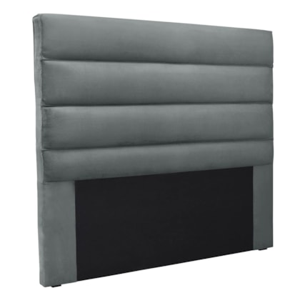 Cabeceira Estofada Nubia SPZ 160cm Queen Size Veludo Cinza