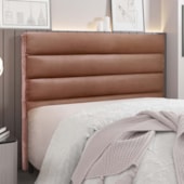 Cabeceira Estofada Nubia SPZ 160cm Queen Size Veludo Cobre