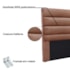 Cabeceira Estofada Nubia SPZ 160cm Queen Size Veludo Cobre