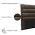 Cabeceira Estofada Nubia SPZ 160cm Queen Size Veludo Marrom
