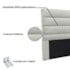 Cabeceira Estofada Nubia SPZ 160cm Queen Size Veludo Prata
