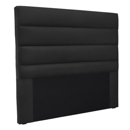 Cabeceira Estofada Nubia SPZ 160cm Queen Size Veludo Preto