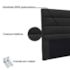 Cabeceira Estofada Nubia SPZ 160cm Queen Size Veludo Preto