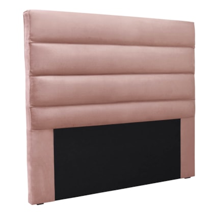 Cabeceira Estofada Nubia SPZ 160cm Queen Size Veludo Rosa