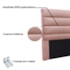 Cabeceira Estofada Nubia SPZ 160cm Queen Size Veludo Rosa