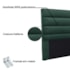 Cabeceira Estofada Nubia SPZ 160cm Queen Size Veludo Verde