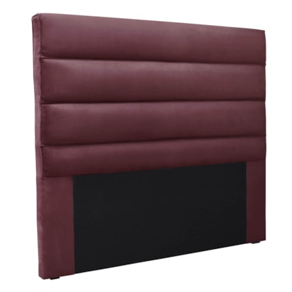 Cabeceira Estofada Nubia SPZ 160cm Queen Size Veludo Vinho