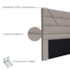 Cabeceira Estofada Nubia SPZ 195cm King Size Linho Areia