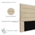 Cabeceira Estofada Nubia SPZ 195cm King Size Linho Dourado
