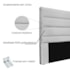 Cabeceira Estofada Nubia SPZ 195cm King Size Linho Grigio