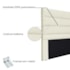 Cabeceira Estofada Nubia SPZ 195cm King Size Linho Natural