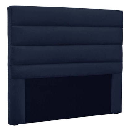 Cabeceira Estofada Nubia SPZ 90cm Solteiro Suede Azul Marinho