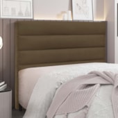 Cabeceira Estofada Nubia SPZ 90cm Solteiro Suede Caramelo