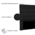 Cabeceira Estofada Nubia SPZ 90cm Solteiro Suede Preto