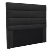 Cabeceira Estofada Nubia SPZ 90cm Solteiro Suede Preto