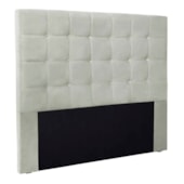 Cabeceira Estofada Polônia SPZ 140cm Casal Veludo Prata