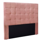 Cabeceira Estofada Polônia SPZ 140cm Casal Veludo Rosa
