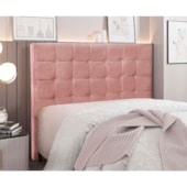 Cabeceira Estofada Polônia SPZ 140cm Casal Veludo Rosa
