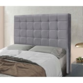 Cabeceira Estofada Polônia SPZ 160cm Queen Size Linho Cinza