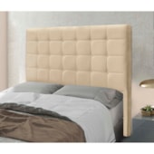 Cabeceira Estofada Polônia SPZ 160cm Queen Size Linho Dourado
