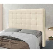 Cabeceira Estofada Polônia SPZ 160cm Queen Size Linho Natural