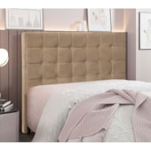 Cabeceira Estofada Polônia SPZ 160cm Queen Size Suede Bege