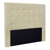 Cabeceira Estofada Polônia SPZ 160cm Queen Size Veludo Bege