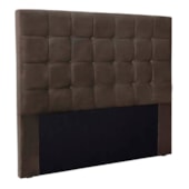 Cabeceira Estofada Polônia SPZ 160cm Queen Size Veludo Marrom