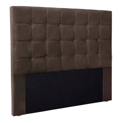 Cabeceira Estofada Polônia SPZ 160cm Queen Size Veludo Marrom