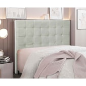 Cabeceira Estofada Polônia SPZ 160cm Queen Size Veludo Prata