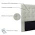 Cabeceira Estofada Polônia SPZ 160cm Queen Size Veludo Prata
