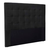 Cabeceira Estofada Polônia SPZ 160cm Queen Size Veludo Preto