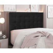 Cabeceira Estofada Polônia SPZ 160cm Queen Size Veludo Preto