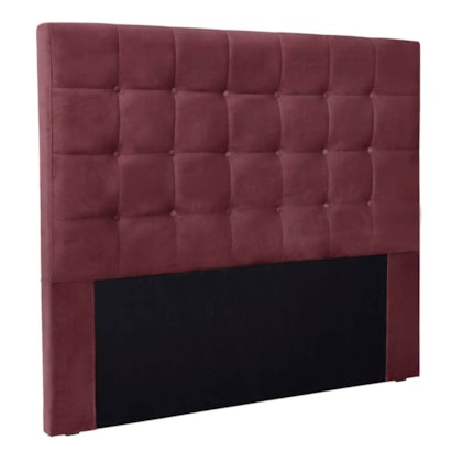 Cabeceira Estofada Polônia SPZ 160cm Queen Size Veludo Vinho