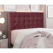 Cabeceira Estofada Polônia SPZ 160cm Queen Size Veludo Vinho