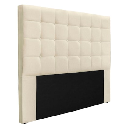 Cabeceira Estofada Polônia SPZ 195cm King Size Linho Pérola