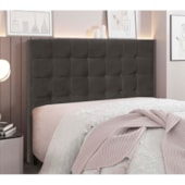 Cabeceira Estofada Polônia SPZ 195cm King Size Suede Cinza