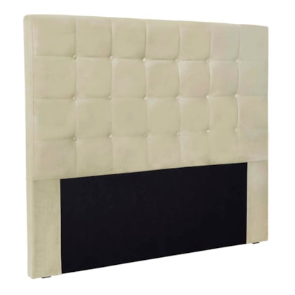 Cabeceira Estofada Polônia SPZ 195cm King Size Veludo Bege