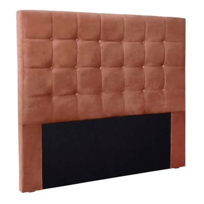 Cabeceira Estofada Polônia SPZ 195cm King Size Veludo Cobre