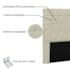Cabeceira Estofada Polônia SPZ 90cm Solteiro Suede Bege