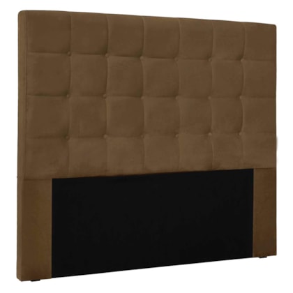 Cabeceira Estofada Polônia SPZ 90cm Solteiro Suede Caramelo