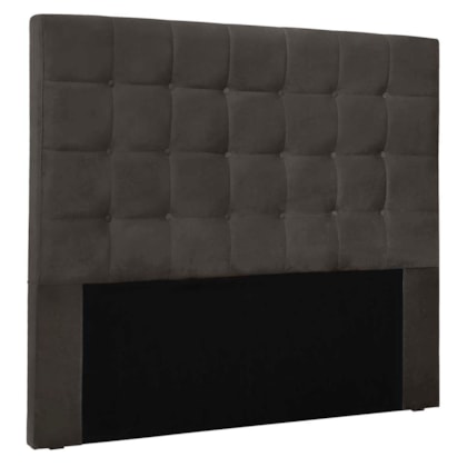 Cabeceira Estofada Polônia SPZ 90cm Solteiro Suede Cinza