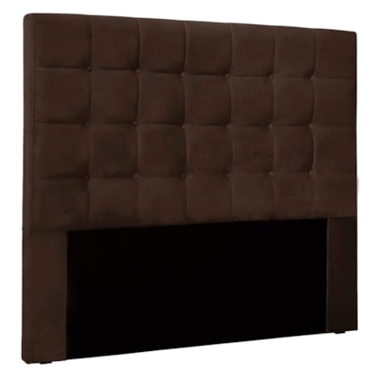 Cabeceira Estofada Polônia SPZ 90cm Solteiro Suede Marrom