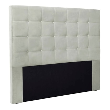 Cabeceira Estofada Polônia SPZ 90cm Solteiro Veludo Prata